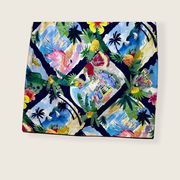 Talbots Tropical Print Cotton Blend Skirt 6 - Picture 2 of 9